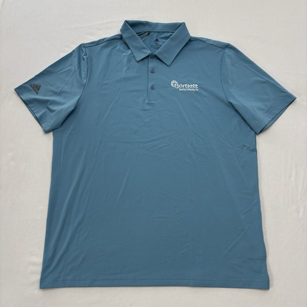 Adidas Primegreen XL Men's Blue Golf Polo Shirt Performance Training Athletic